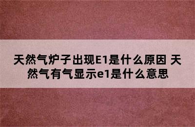 天然气炉子出现E1是什么原因 天然气有气显示e1是什么意思